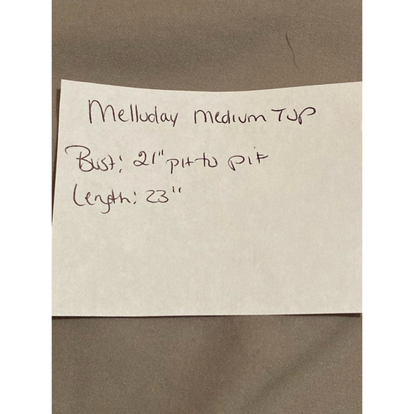 Mellowday Womens Blouse Multicolor Floral Short Cuff Sleeve Scoop Neck Stretch M - Picture 5 of 7